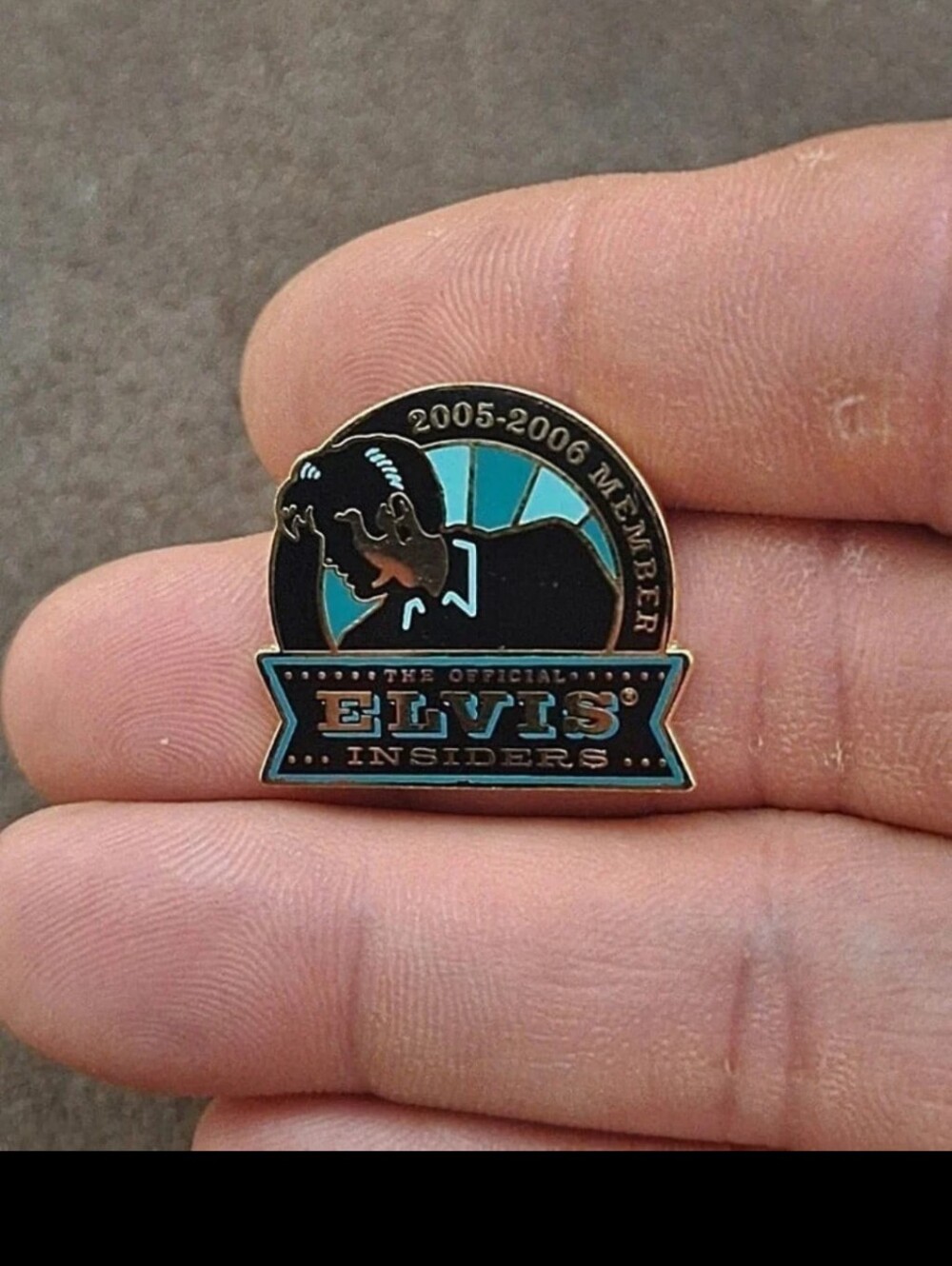 Official ELVIS PRESLEY INSIDERS 2005-2006 Limited Edition Member Pin